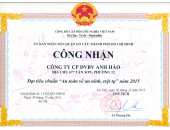 Công nhận doanh nghiệp đạt tiêu chuẩn về an ninh trật tự 2015